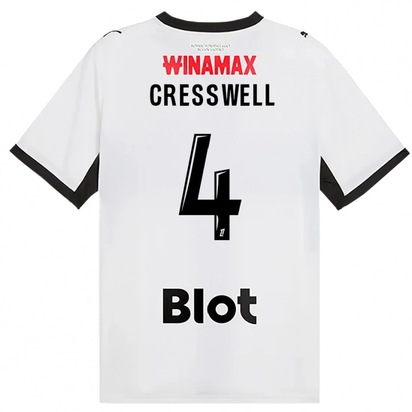 Danxen Homem Camisola Charlie Cresswell #4 Preto Branco Vermelho Alternativa 2026/27 Camisa