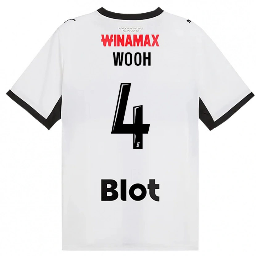Danxen Homem Camisola Christopher Wooh #4 Preto Branco Vermelho Alternativa 2026/27 Camisa