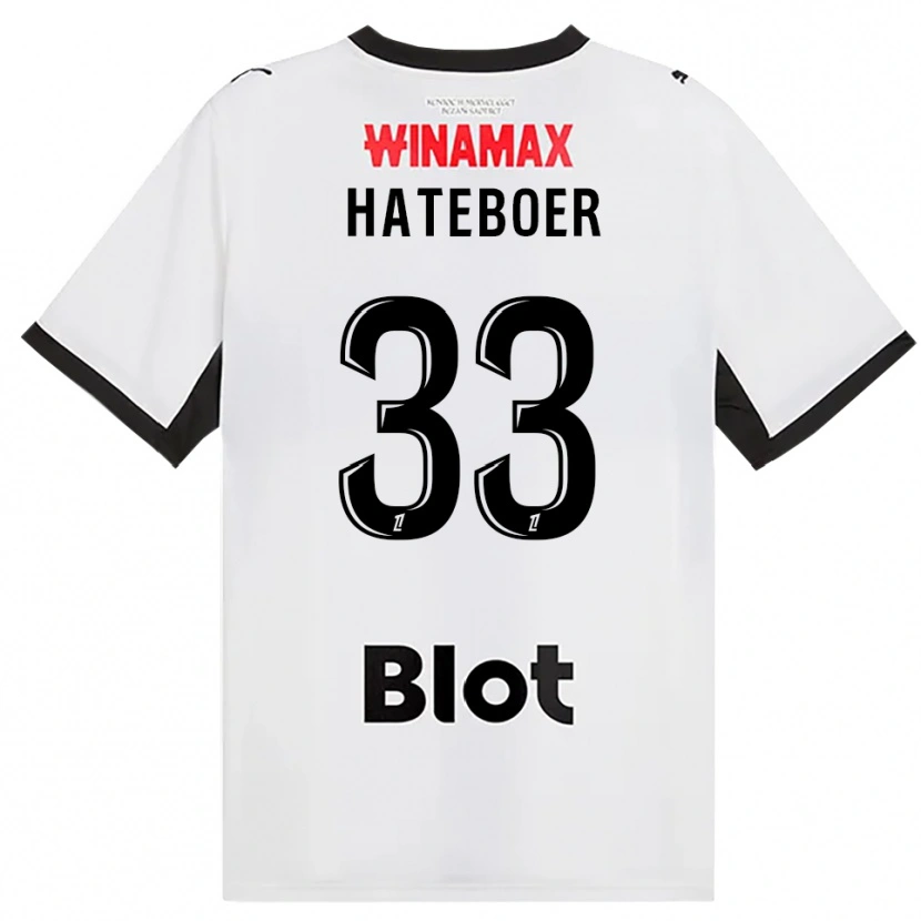 Danxen Homem Camisola Hans Hateboer #33 Preto Branco Vermelho Alternativa 2026/27 Camisa