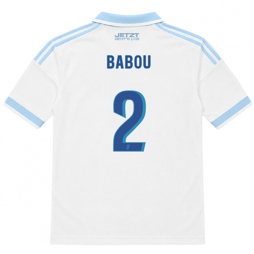 Danxen Homem Camisola Marème Babou #2 Azul Céu Claro Branco Vermelho Alternativa 2026/27 Camisa