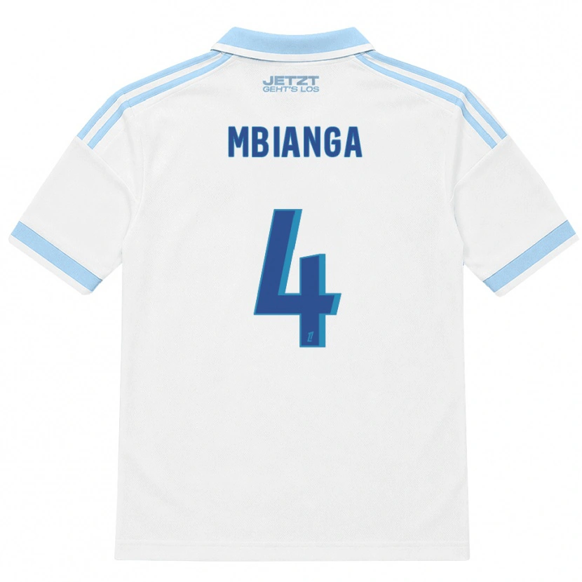 Danxen Homem Camisola Yvan Mbianga #4 Azul Céu Claro Branco Vermelho Alternativa 2026/27 Camisa