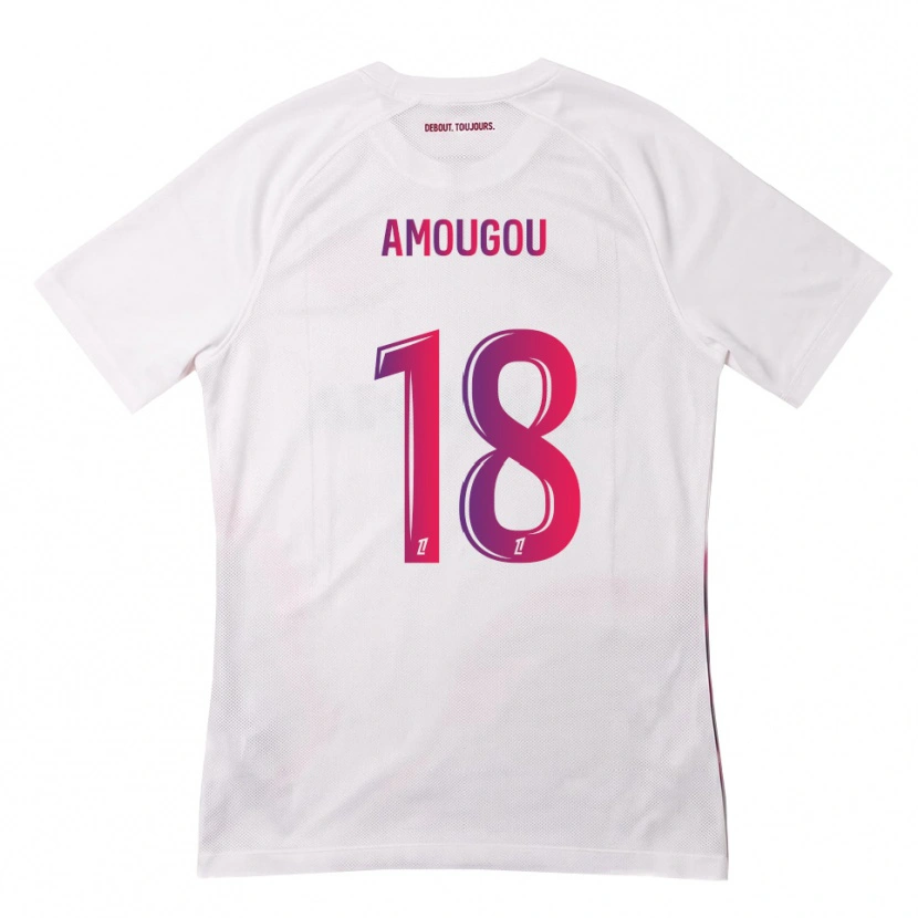 Danxen Homem Camisola Mathis Amougou #18 Branco Rosa Roxo Alternativa 2026/27 Camisa