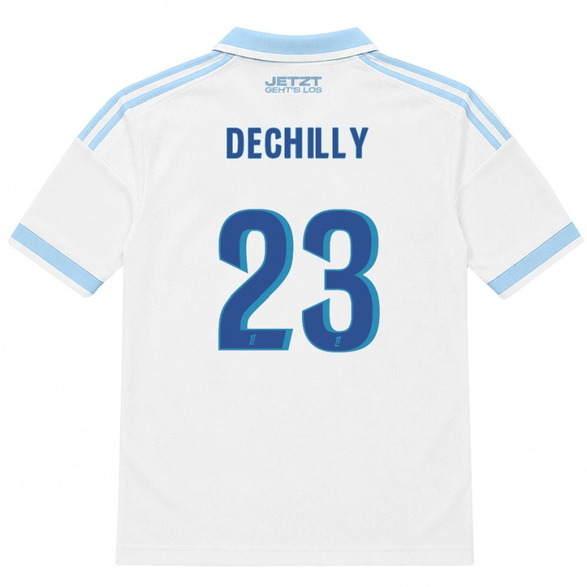 Danxen Homem Camisola Pauline Dechilly #23 Azul Céu Claro Branco Vermelho Alternativa 2026/27 Camisa