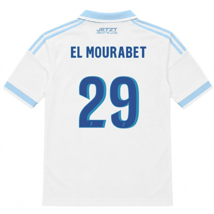 Danxen Homem Camisola Samir El Mourabet #29 Azul Céu Claro Branco Vermelho Alternativa 2026/27 Camisa