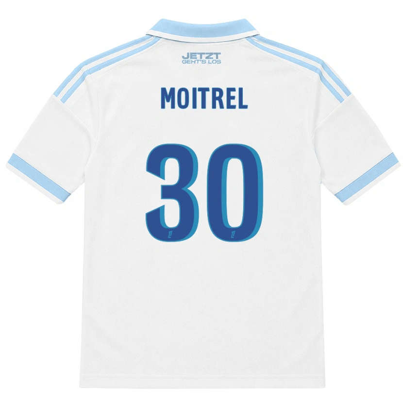Danxen Homem Camisola Pauline Moitrel #30 Azul Céu Claro Branco Vermelho Alternativa 2026/27 Camisa