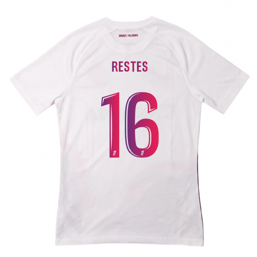 Danxen Homem Camisola Guillaume Restes #16 Branco Rosa Roxo Alternativa 2026/27 Camisa