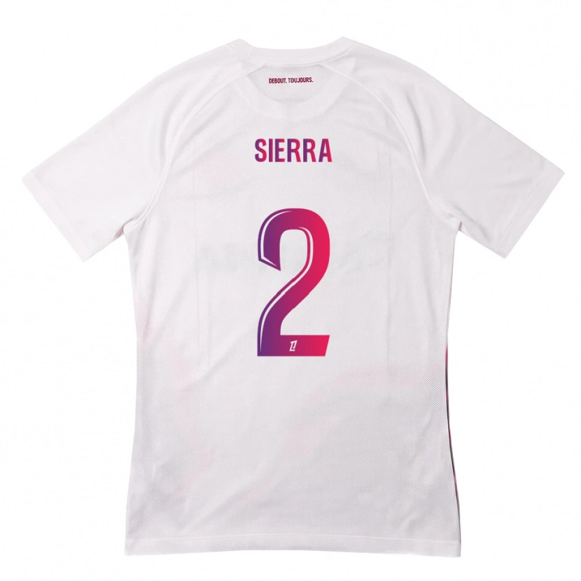 Danxen Homem Camisola Pauline Sierra #2 Branco Rosa Roxo Alternativa 2026/27 Camisa