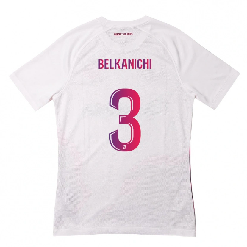 Danxen Homem Camisola Anas Belkanichi #3 Branco Rosa Roxo Alternativa 2026/27 Camisa