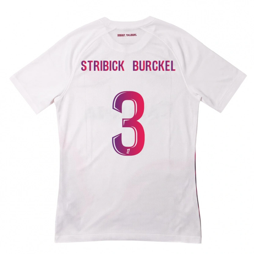Danxen Homem Camisola Laetitia Stribick-Burckel #3 Branco Rosa Roxo Alternativa 2026/27 Camisa