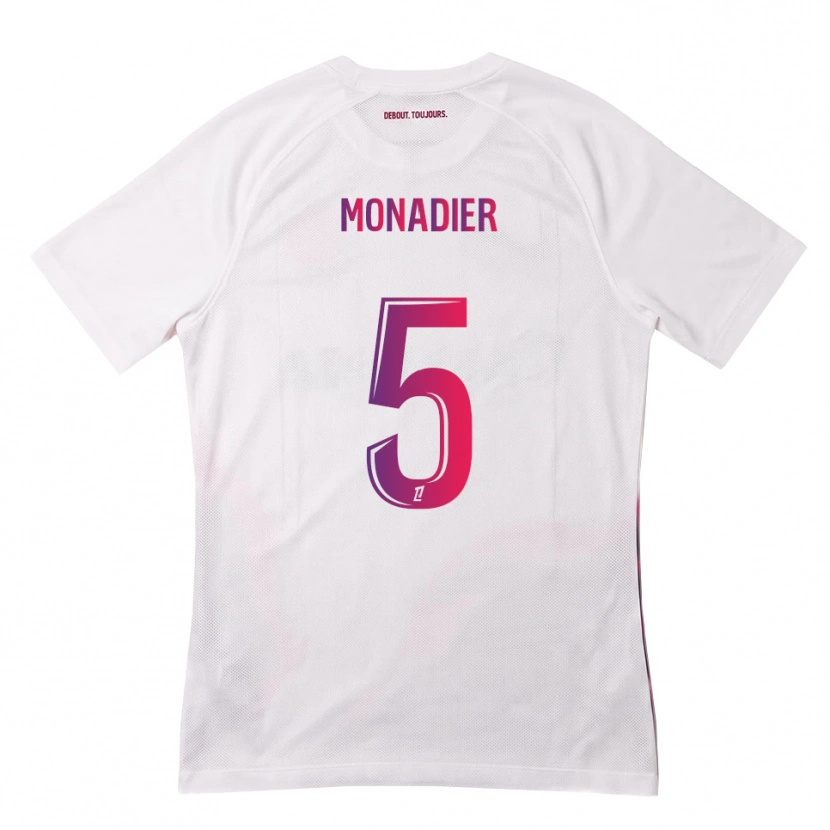 Danxen Homem Camisola Pauline Monadier #5 Branco Rosa Roxo Alternativa 2026/27 Camisa