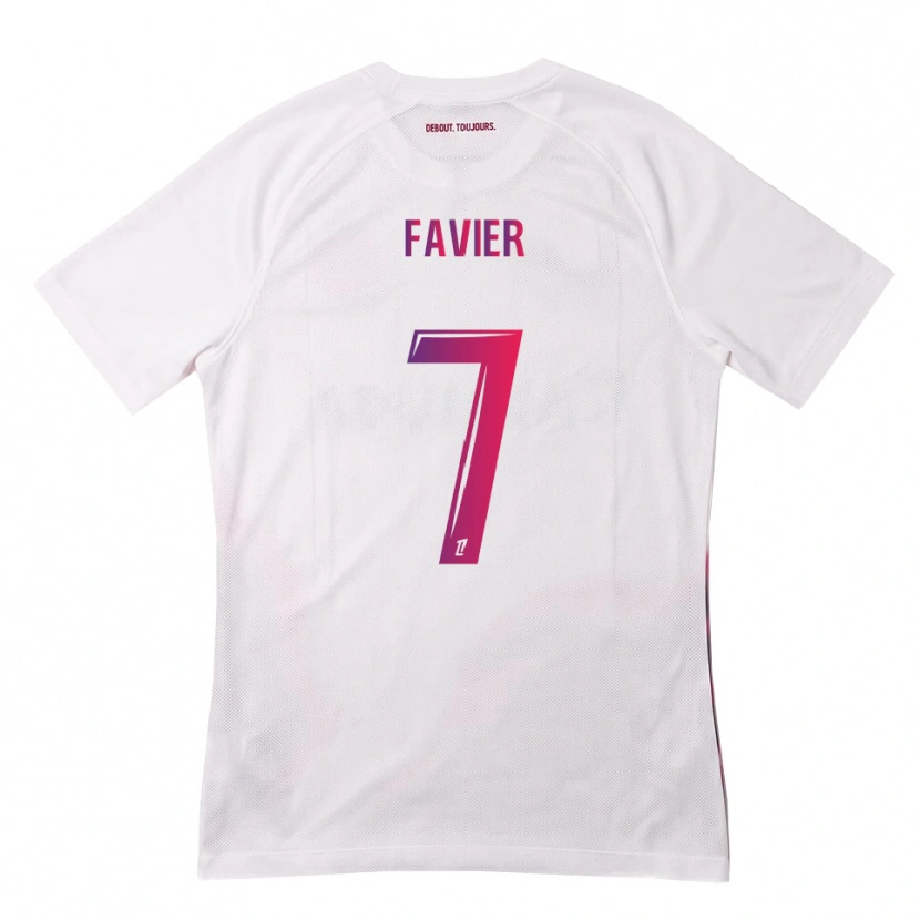 Danxen Homem Camisola Luca Favier #7 Branco Rosa Roxo Alternativa 2026/27 Camisa