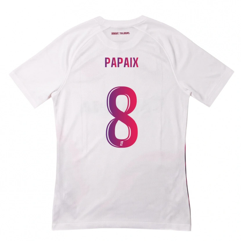Danxen Homem Camisola Pauline Papaix #8 Branco Rosa Roxo Alternativa 2026/27 Camisa