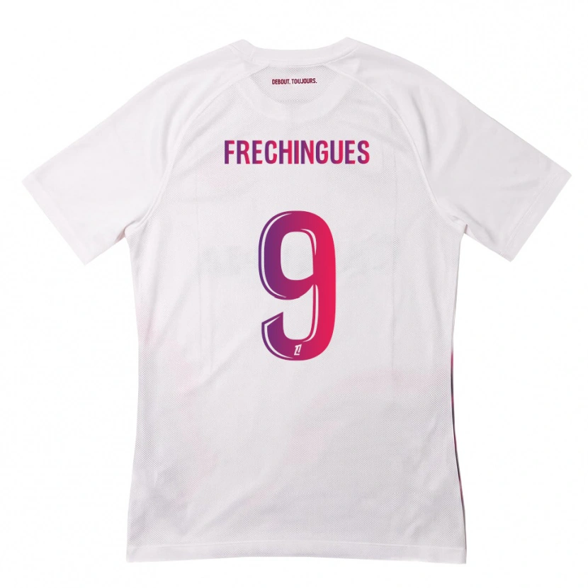 Danxen Homem Camisola Léo Frechingues #9 Branco Rosa Roxo Alternativa 2026/27 Camisa