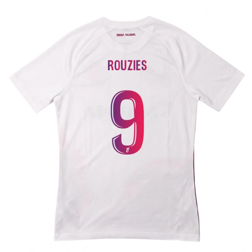 Danxen Homem Camisola Manon Rouzies #9 Branco Rosa Roxo Alternativa 2026/27 Camisa
