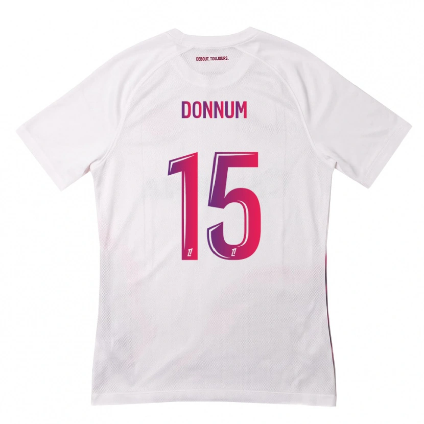 Danxen Homem Camisola Aron Dønnum #15 Branco Rosa Roxo Alternativa 2026/27 Camisa