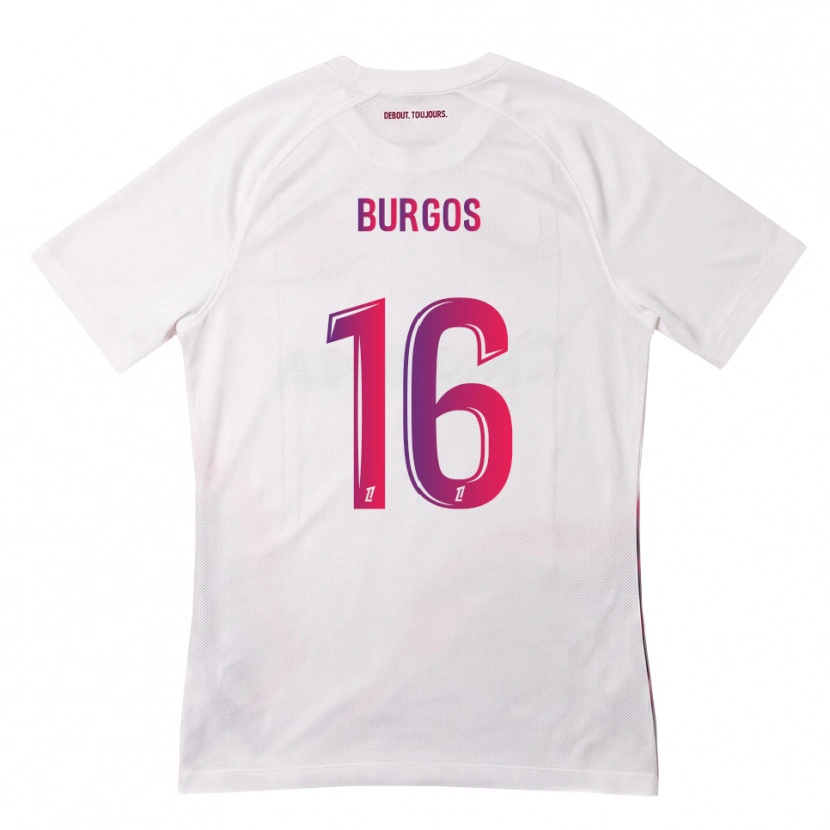 Danxen Homem Camisola Diego Burgos #16 Branco Rosa Roxo Alternativa 2026/27 Camisa