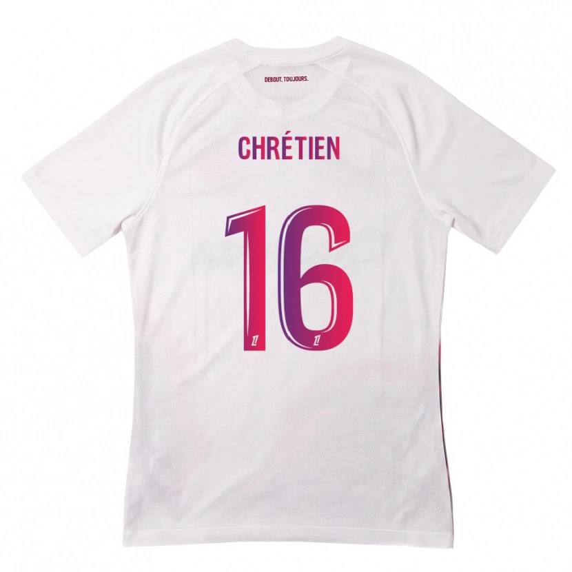 Danxen Homem Camisola Jean-Pierre Chrétien #16 Branco Rosa Roxo Alternativa 2026/27 Camisa