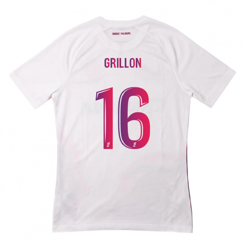 Danxen Homem Camisola Gaëlle Grillon #16 Branco Rosa Roxo Alternativa 2026/27 Camisa