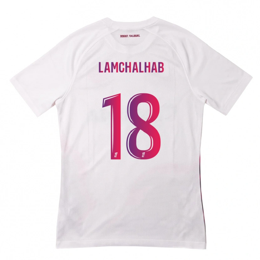 Danxen Homem Camisola Merwan Lamchalhab #18 Branco Rosa Roxo Alternativa 2026/27 Camisa