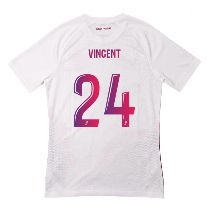 Danxen Homem Camisola Magalie Vincent #24 Branco Rosa Roxo Alternativa 2026/27 Camisa