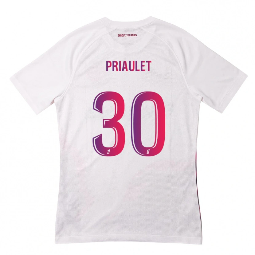 Danxen Homem Camisola Anaïs Priaulet #30 Branco Rosa Roxo Alternativa 2026/27 Camisa