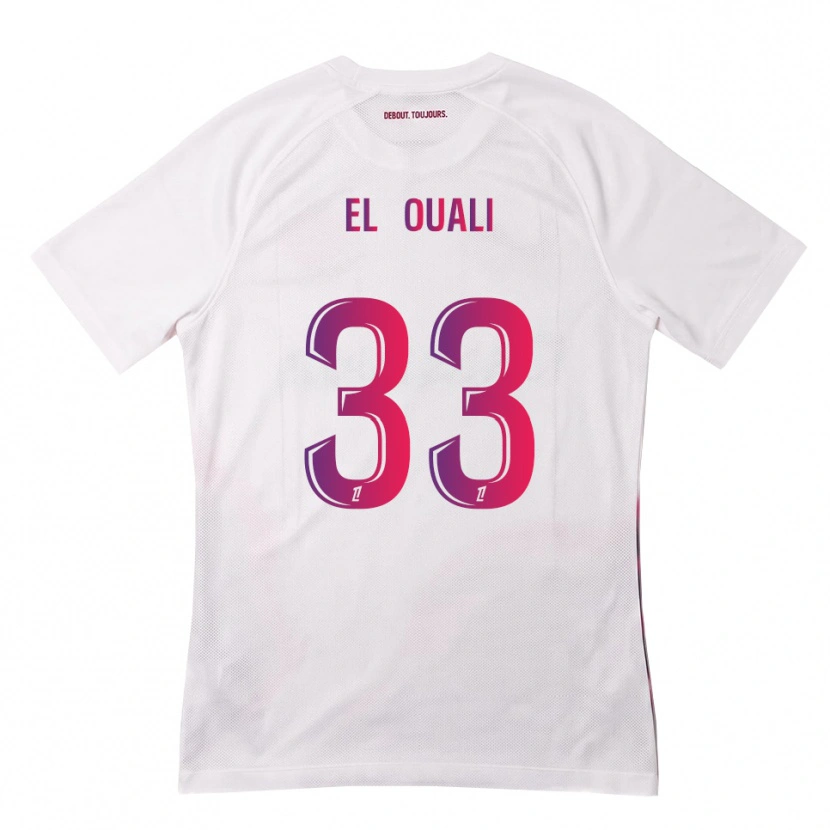 Danxen Homem Camisola Adam El Ouali #33 Branco Rosa Roxo Alternativa 2026/27 Camisa