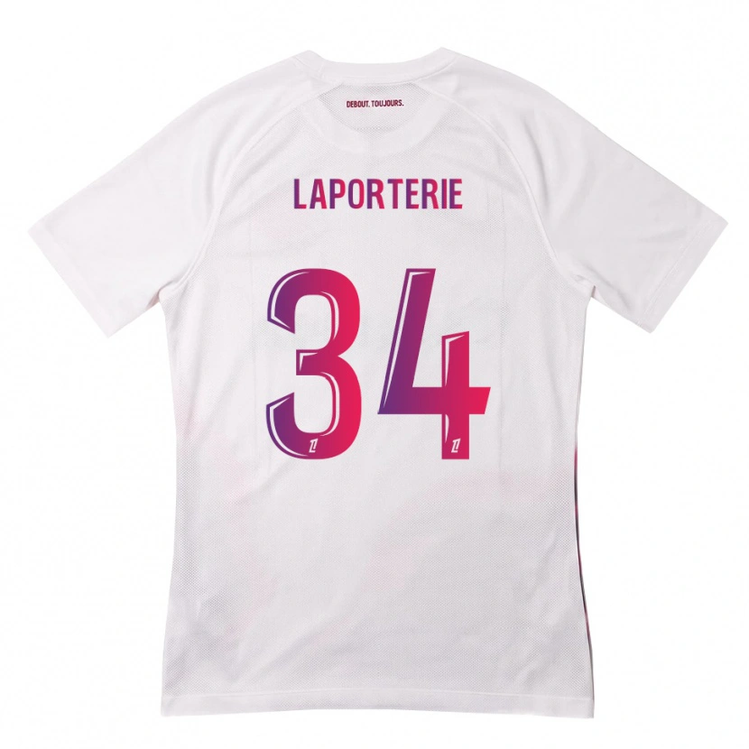 Danxen Homem Camisola Ambre Laporterie #34 Branco Rosa Roxo Alternativa 2026/27 Camisa
