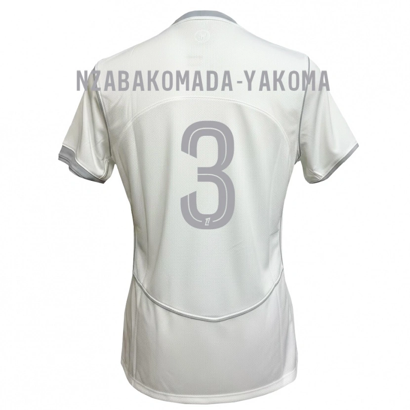 Danxen Homem Camisola Raphaël Nzabakomada-Yakoma #3 Cinza Branco Alternativa 2026/27 Camisa