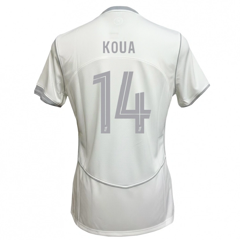 Danxen Homem Camisola Moran Koua #14 Cinza Branco Alternativa 2026/27 Camisa