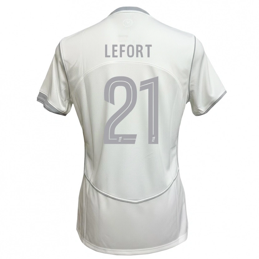 Danxen Homem Camisola Jordan Lefort #21 Cinza Branco Alternativa 2026/27 Camisa