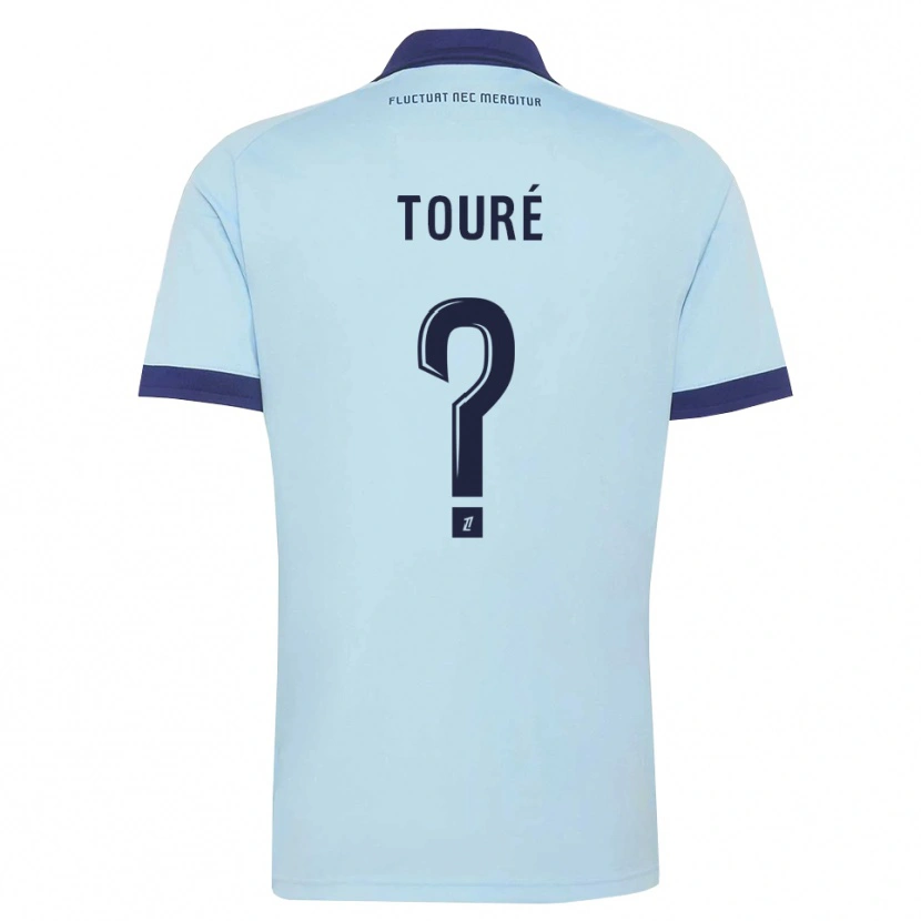 Danxen Homem Camisola Kaïs Touré #0 Azul Centáurea Preto Alternativa 2026/27 Camisa