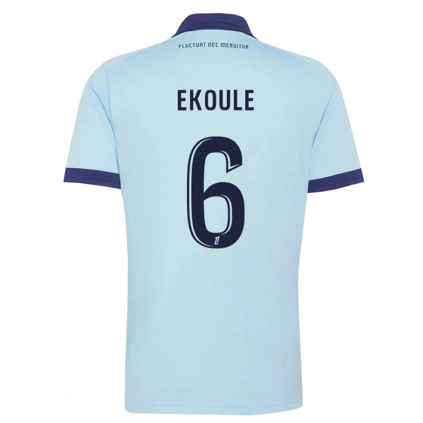 Danxen Homem Camisola Lionel Ekoule #6 Azul Centáurea Preto Alternativa 2026/27 Camisa