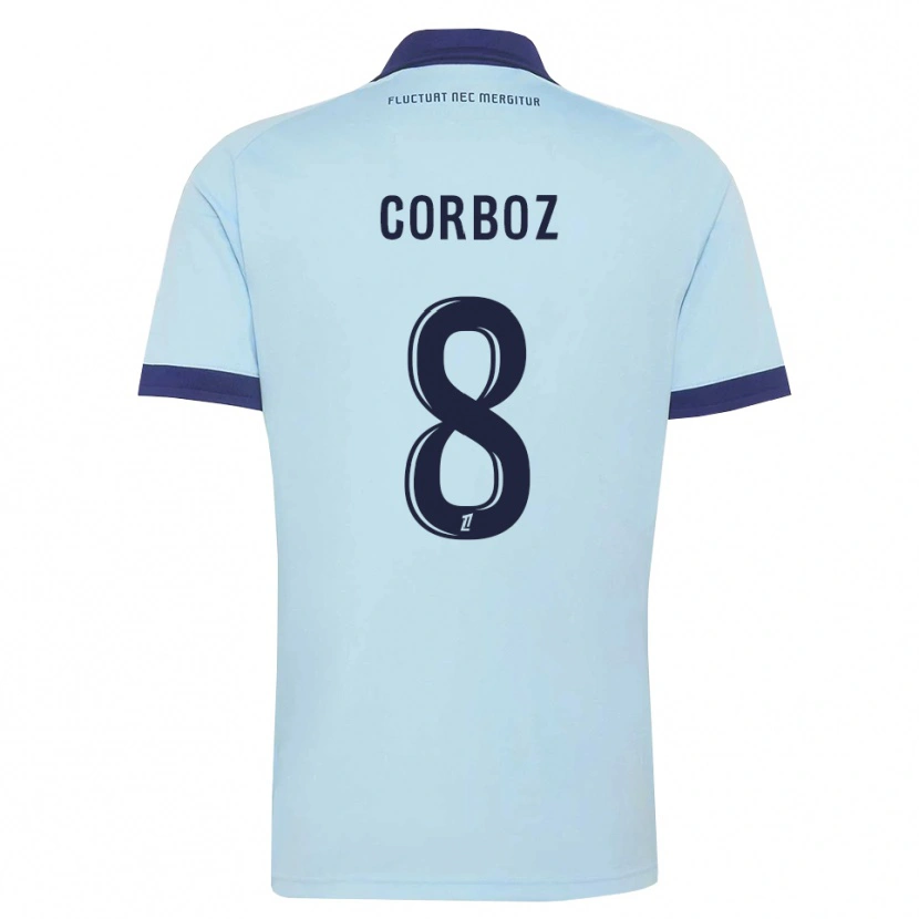 Danxen Homem Camisola Daphné Corboz #8 Azul Centáurea Preto Alternativa 2026/27 Camisa