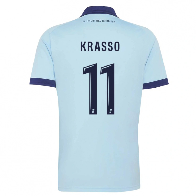 Danxen Homem Camisola Jean-Philippe Krasso #11 Azul Centáurea Preto Alternativa 2026/27 Camisa