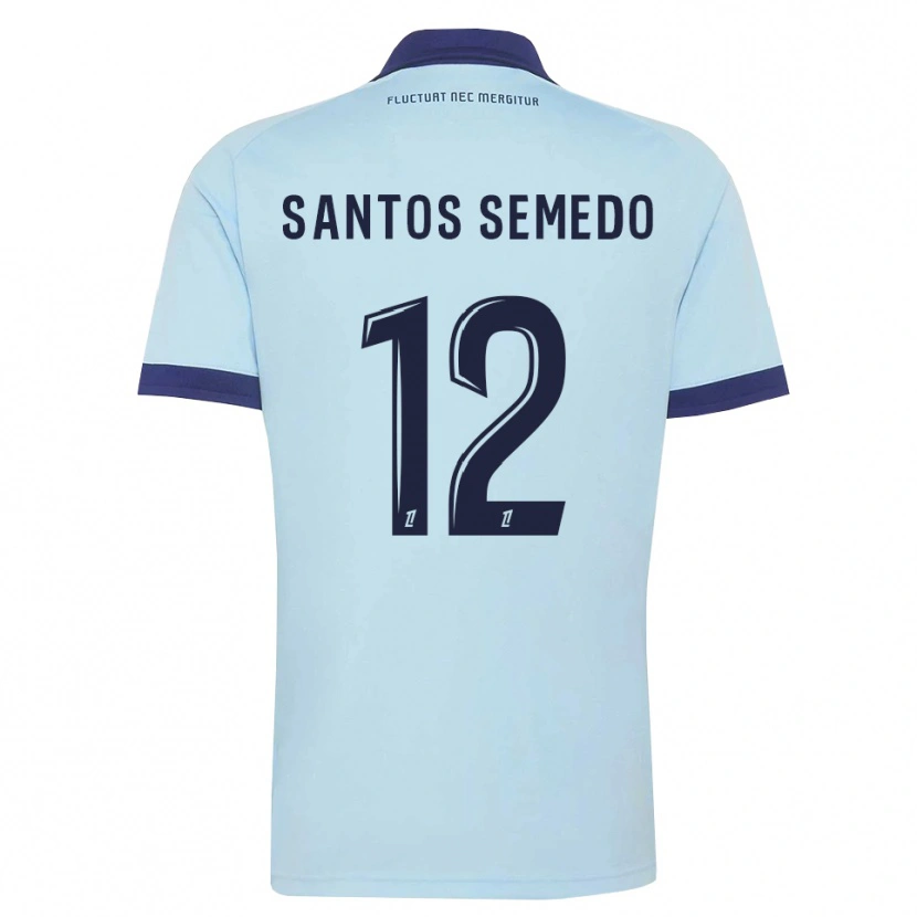 Danxen Homem Camisola Ilyes Dos Santos Semedo #12 Azul Centáurea Preto Alternativa 2026/27 Camisa