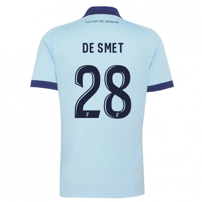Danxen Homem Camisola Thibault De Smet #28 Azul Centáurea Preto Alternativa 2026/27 Camisa