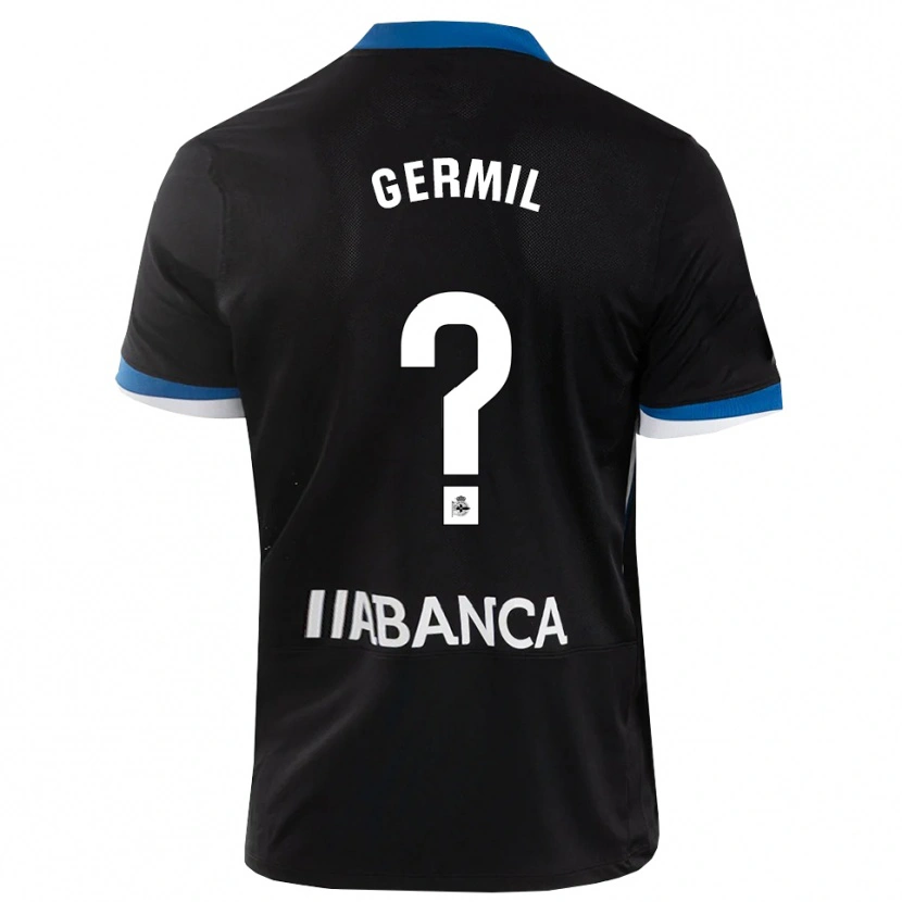 Danxen Homem Camisola Darío Germil #0 Preto Branco Azul Alternativa 2026/27 Camisa