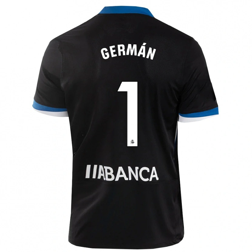 Danxen Homem Camisola Germán Parreño #1 Preto Branco Azul Alternativa 2026/27 Camisa
