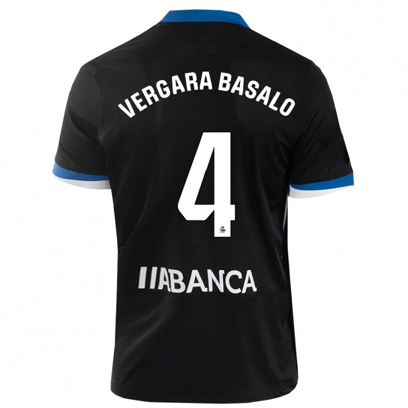 Danxen Homem Camisola David Vergara #4 Preto Branco Azul Alternativa 2026/27 Camisa