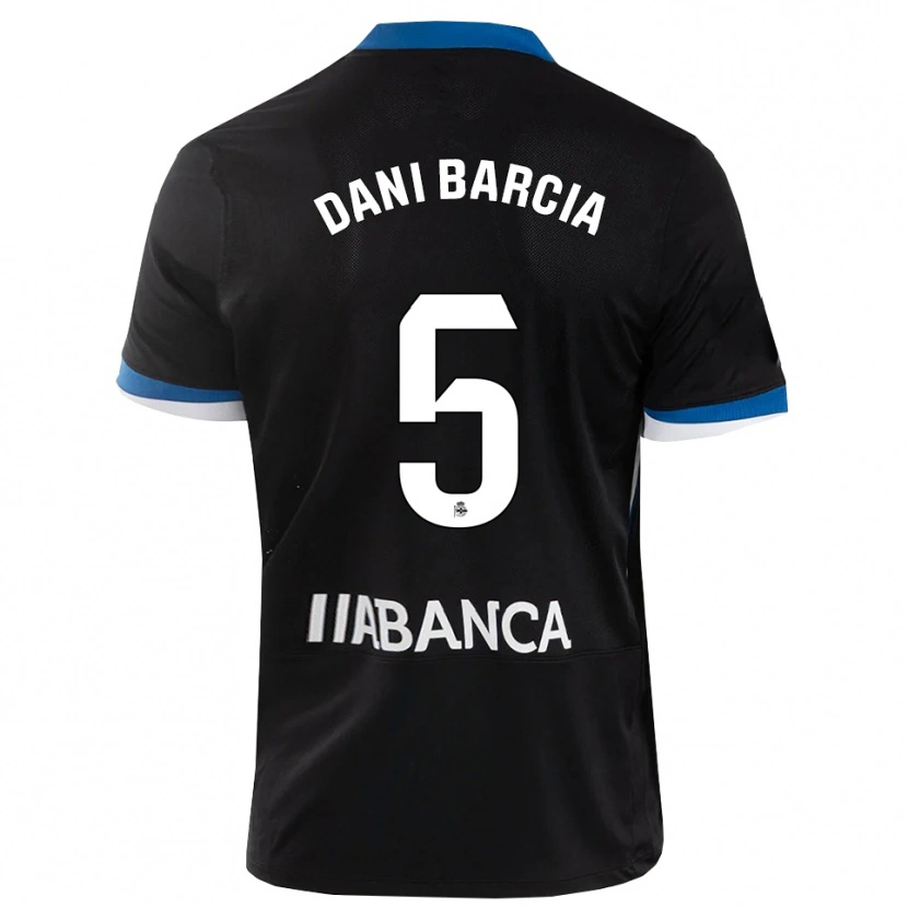 Danxen Homem Camisola Dani Barcia #5 Preto Branco Azul Alternativa 2026/27 Camisa