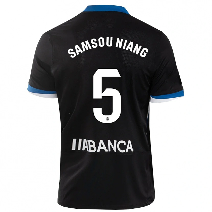 Danxen Homem Camisola Papa Samsou Niang #5 Preto Branco Azul Alternativa 2026/27 Camisa