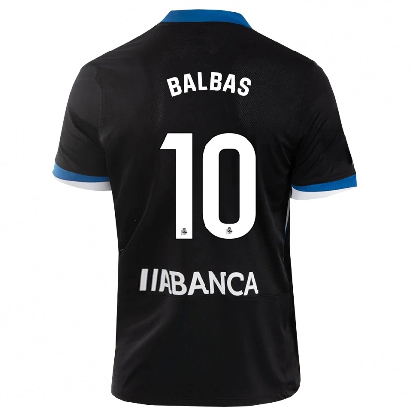 Danxen Homem Camisola Nicolás Balbas #10 Preto Branco Azul Alternativa 2026/27 Camisa