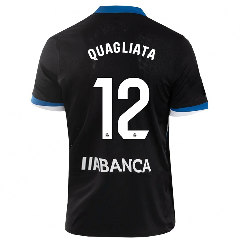 Danxen Homem Camisola Giacomo Quagliata #12 Preto Branco Azul Alternativa 2026/27 Camisa