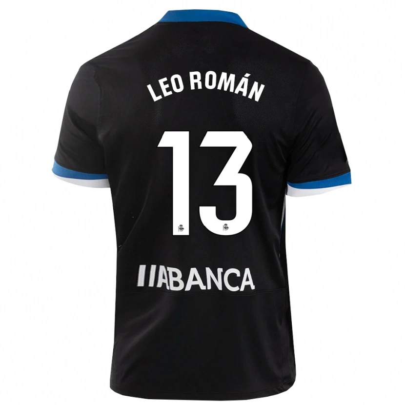 Danxen Homem Camisola Leo Román #13 Preto Branco Azul Alternativa 2026/27 Camisa