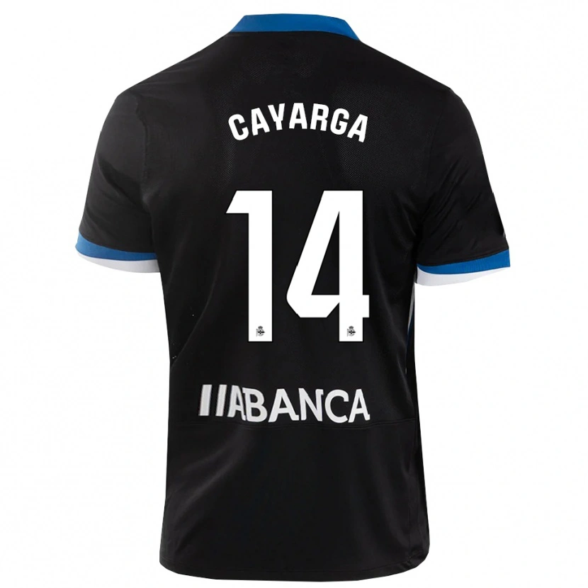 Danxen Homem Camisola Berto Cayarga #14 Preto Branco Azul Alternativa 2026/27 Camisa
