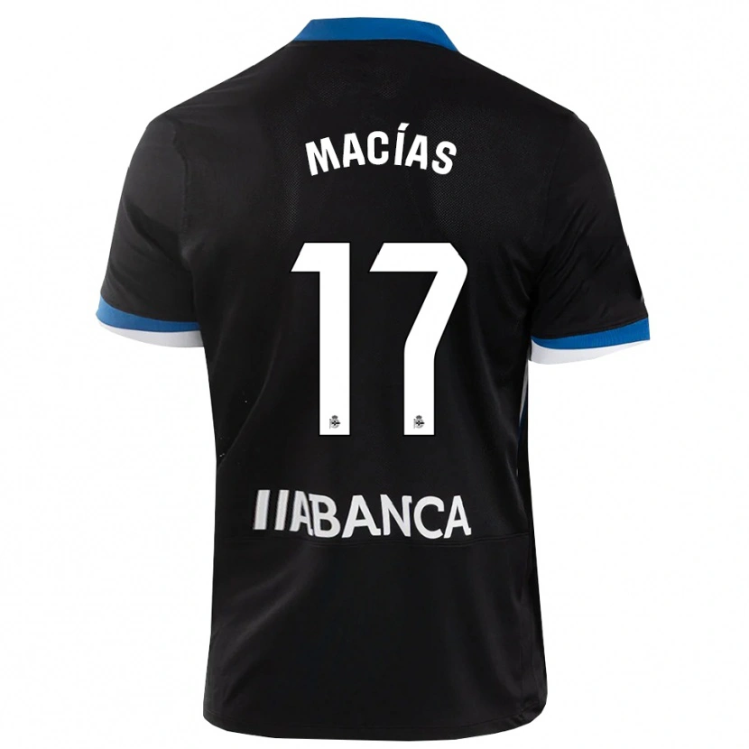 Danxen Homem Camisola Luisao Macías #17 Preto Branco Azul Alternativa 2026/27 Camisa