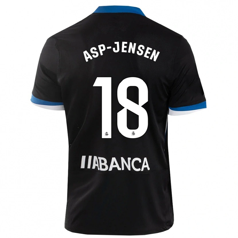 Danxen Homem Camisola Jonathan Asp Jensen #18 Preto Branco Azul Alternativa 2026/27 Camisa