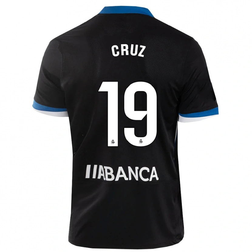 Danxen Homem Camisola Luismi Cruz #19 Preto Branco Azul Alternativa 2026/27 Camisa