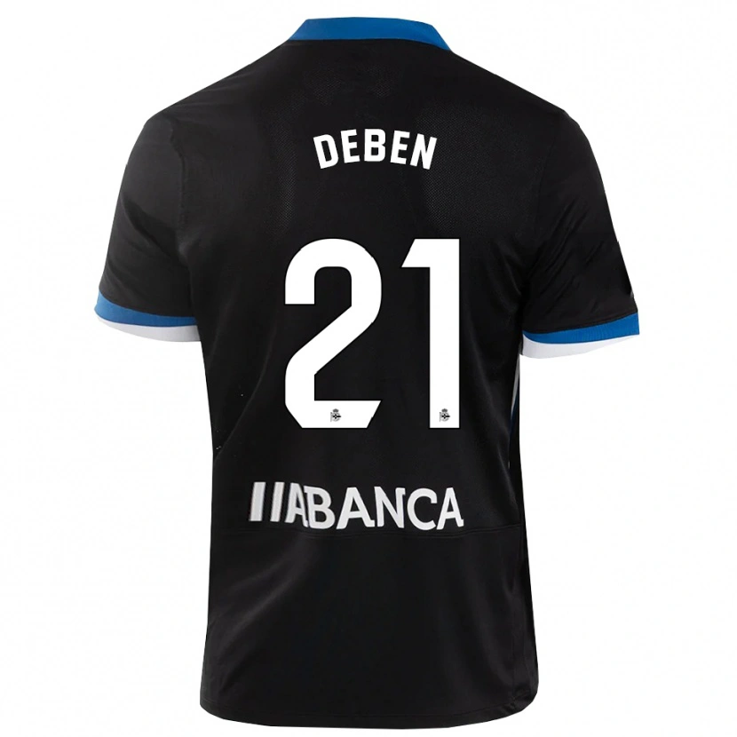 Danxen Homem Camisola Sara Debén #21 Preto Branco Azul Alternativa 2026/27 Camisa