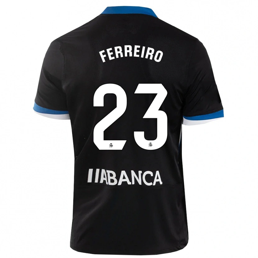 Danxen Homem Camisola Manu Ferreiro #23 Preto Branco Azul Alternativa 2026/27 Camisa